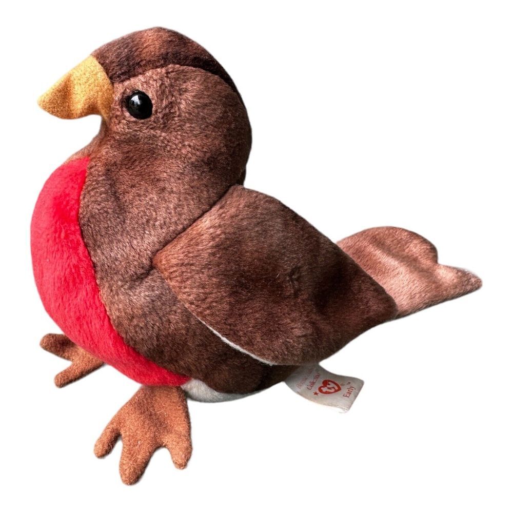 Vintage 1998 Ty‎ Beanie Baby Early The Robin Plush Toy Stuffed Animal Bird Red